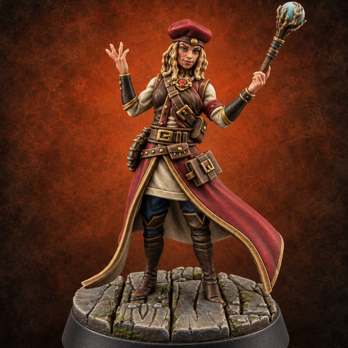 Everything Here Is Slightly Enchanted Human Magic Item Vendor — painted concept preview (miniature supplied unpainted)