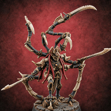 Looks Down on Everyone Retriever Blade-Legged Construct — painted concept preview (miniature supplied unpainted)