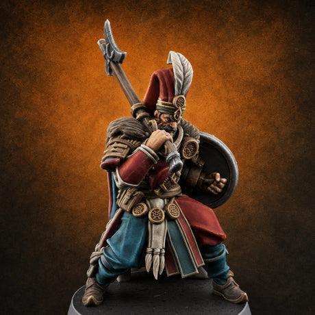 Standing to Arms Human Janissary C Miniature for Dungeons and Dragons, Pathfinder or other TTRPGs