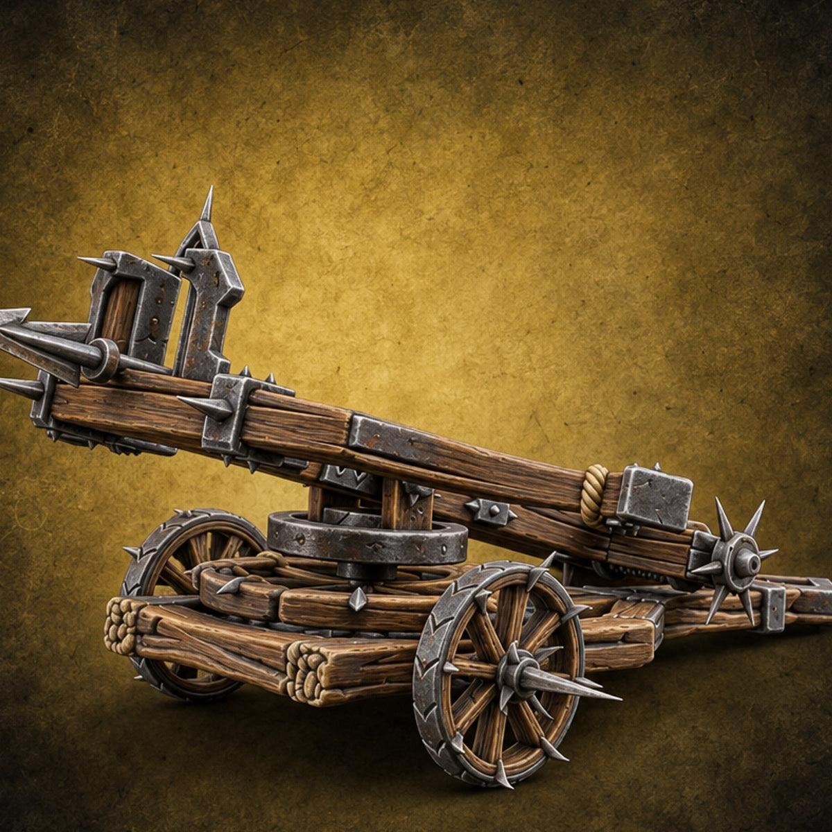 Wyrm Killer Wheeled Siege Ballista — painted concept preview (terrain supplied unpainted)