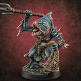 Madness Comes in Shoals Kuo-toa Tide Raider C — painted concept preview (miniature supplied unpainted)