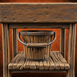 Strays Waiting Wooden Veterinarian Furniture E — painted concept preview (terrain supplied unpainted)
