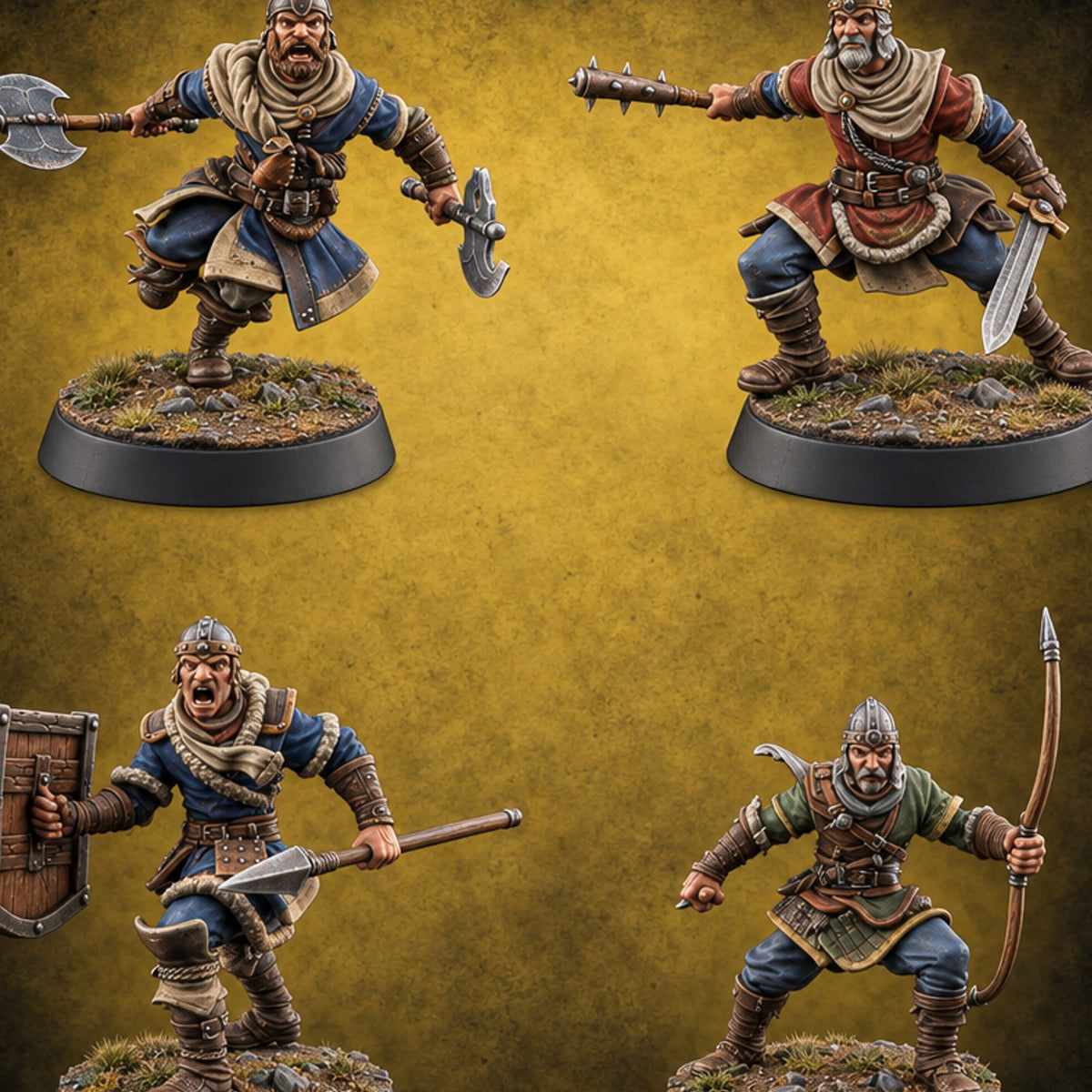 Muster Roll Misfits Human Soldiers — painted concept preview (miniature supplied unpainted)