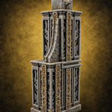 Filigree Fortifications Gothic Ornate Wall or Gate K — painted concept preview (terrain supplied unpainted)