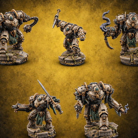 Strength Has a Pedestal Warforged Heavy Automatons — painted concept preview (miniature supplied unpainted)