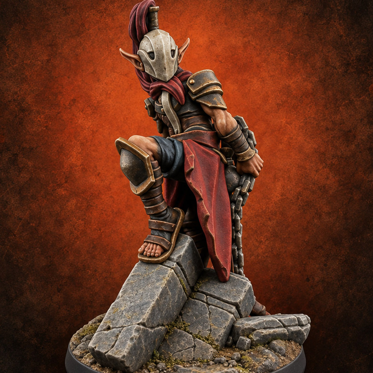 Fight Card Full, Purse Empty Pit Fighter B — painted concept preview (miniature supplied unpainted)