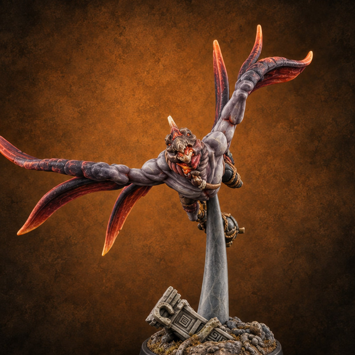 Shrieks Trailing Embers Chasme Winged Bomber C — painted concept preview (miniature supplied unpainted)