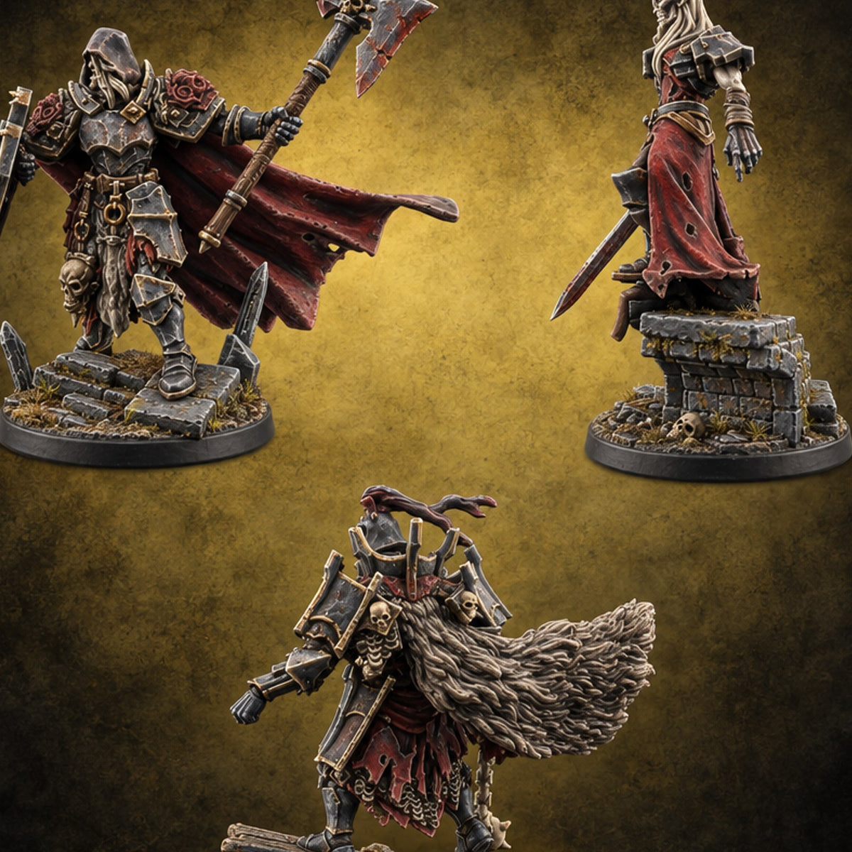 Oaths Broken Death Knights — painted concept preview (miniature supplied unpainted)