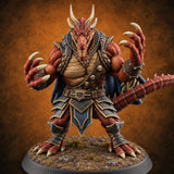 Spellclaws Spread Dragonborn Champion — painted concept preview (miniature supplied unpainted)
