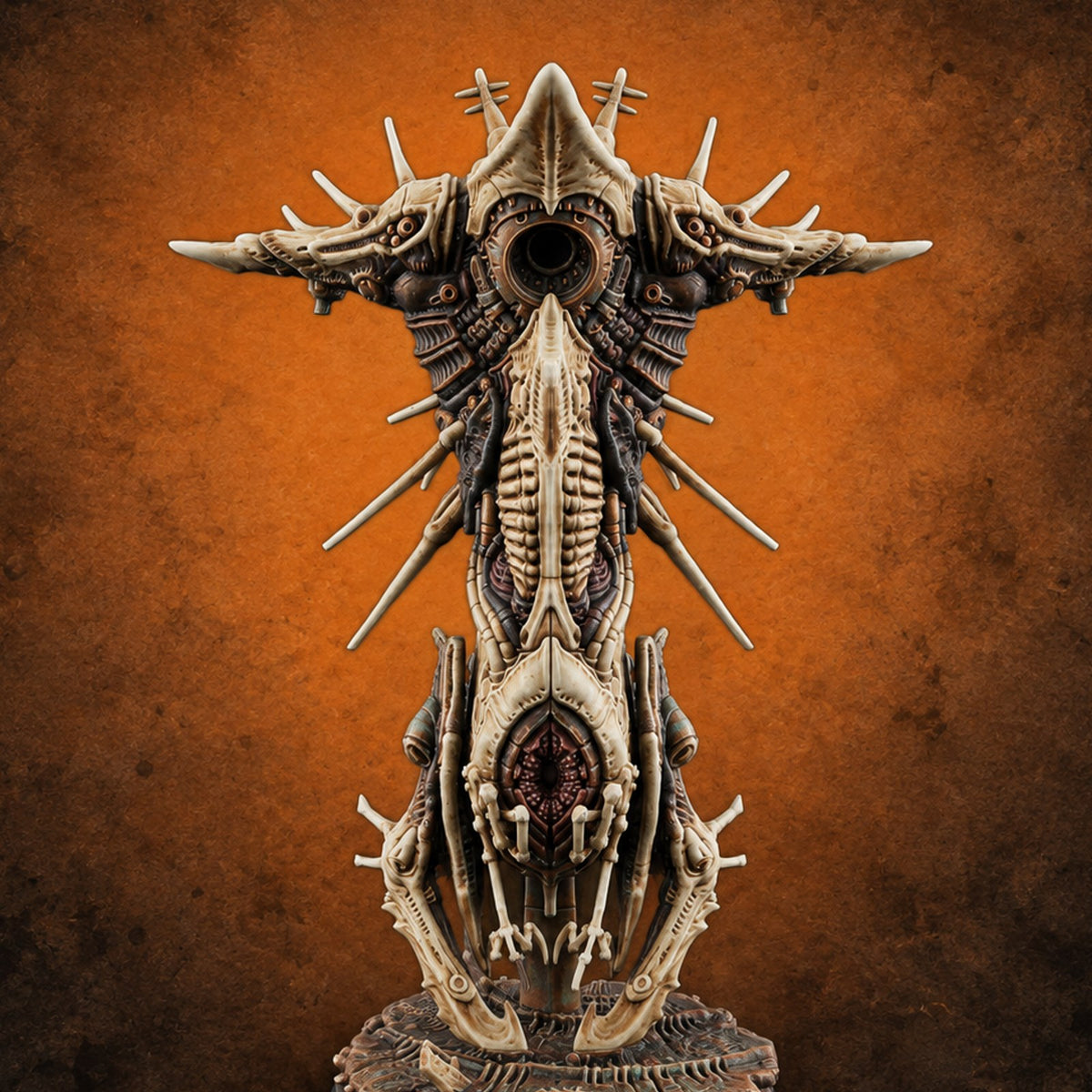 The Reclamation Has Begun Biomechanical Reclamation Pylon — painted concept preview (terrain supplied unpainted)
