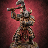Heads Up, Gentlemen Minotaur Axe Warrior B — painted concept preview (miniature supplied unpainted)