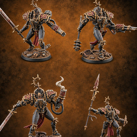 Confession Hours Are Over Warforged Spiked Champions — painted concept preview (miniature supplied unpainted)