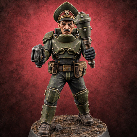 Breathe Easy, Fight Hard Human Gas-Masked Soldier E — painted concept preview (miniature supplied unpainted)