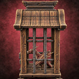 Wyvern Sold Separately Wooden Roofed Wyvern Cage — painted concept preview (terrain supplied unpainted)