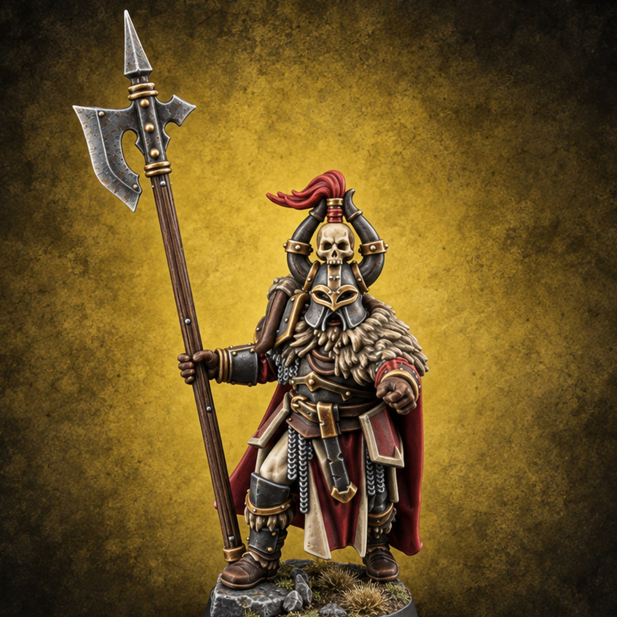 Shoulder to Shoulder, Halberds High Human Huscarl Halberdier H — painted concept preview (miniature supplied unpainted)