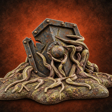Rot Moved In, Rank and File Fungal Battlefield Terrain Prop C — painted concept preview (terrain supplied unpainted)