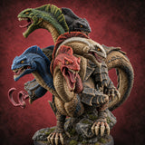 Five Heads, Zero Agreement Hydra Monster — painted concept preview (miniature supplied unpainted)
