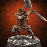 Furs Still Frosted Human Barbarian D — painted concept preview (miniature supplied unpainted)