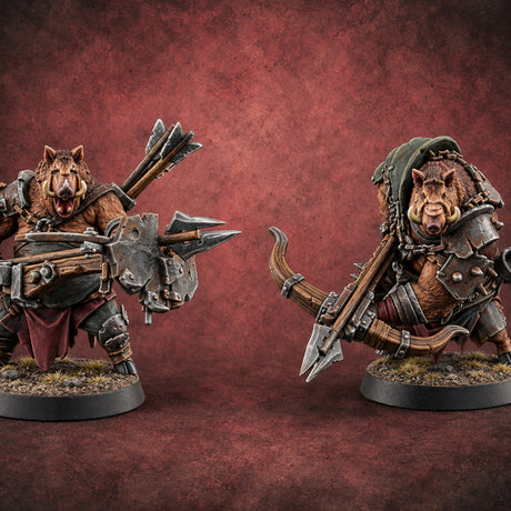 The Ambush Has Tusks Wereboar Crossbowmen — painted concept preview (miniature supplied unpainted)