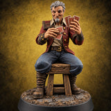 Nobody Trusts the Dealer Card Player A — painted concept preview (miniature supplied unpainted)