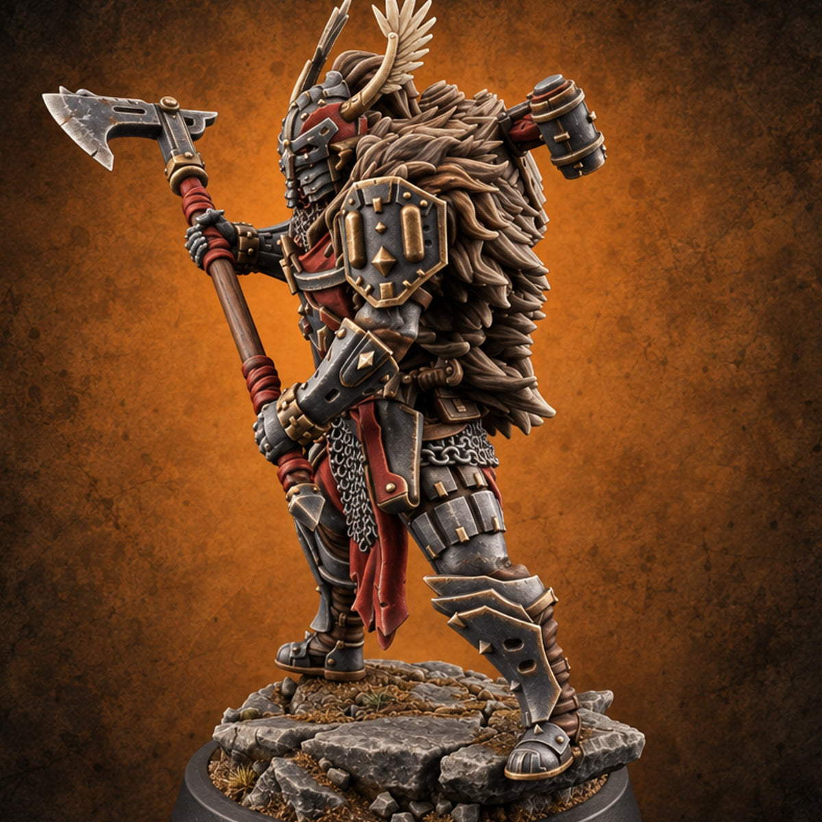 Sermons in Spikes Human Spiked Armoured Warrior J — painted concept preview (miniature supplied unpainted)