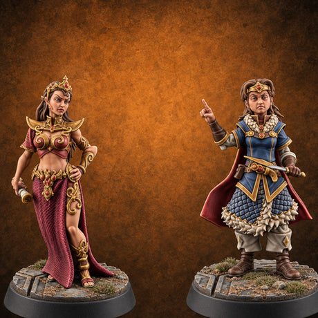 Heir Apparent, Heir Annoyed Human Princesses — painted concept preview (miniature supplied unpainted)