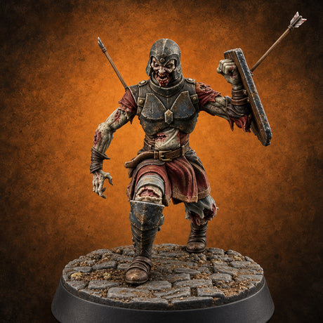 Still Marching, Barely Standing Zombie A — painted concept preview (miniature supplied unpainted)