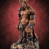 Heavy Hands Bugbear Warrior A — painted concept preview (miniature supplied unpainted)