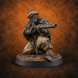 No Breath Breaks Formation Human Gas-Masked Soldier C — painted concept preview (miniature supplied unpainted)