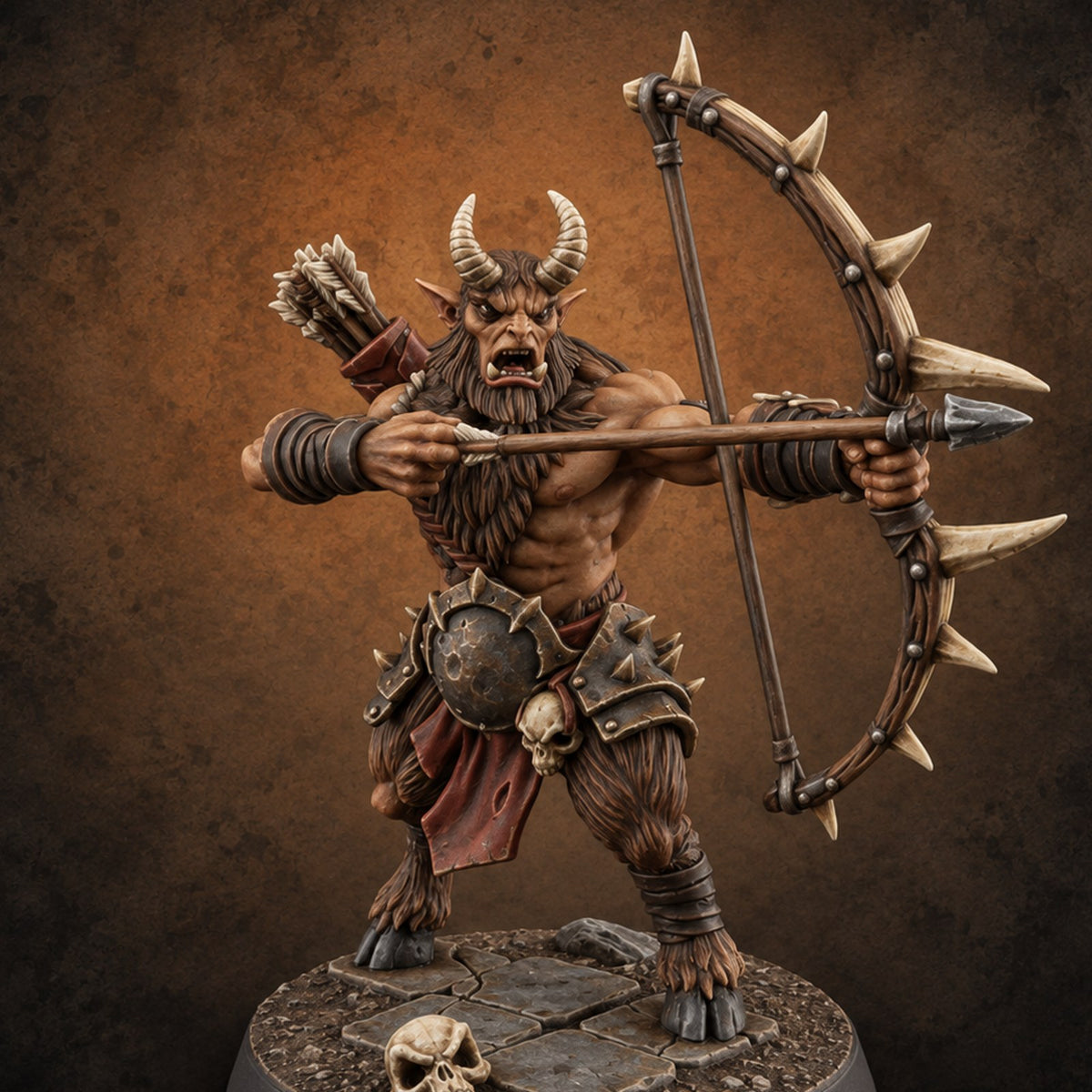 Mustered for the Raid Beastman Marauder D — painted concept preview (miniature supplied unpainted)