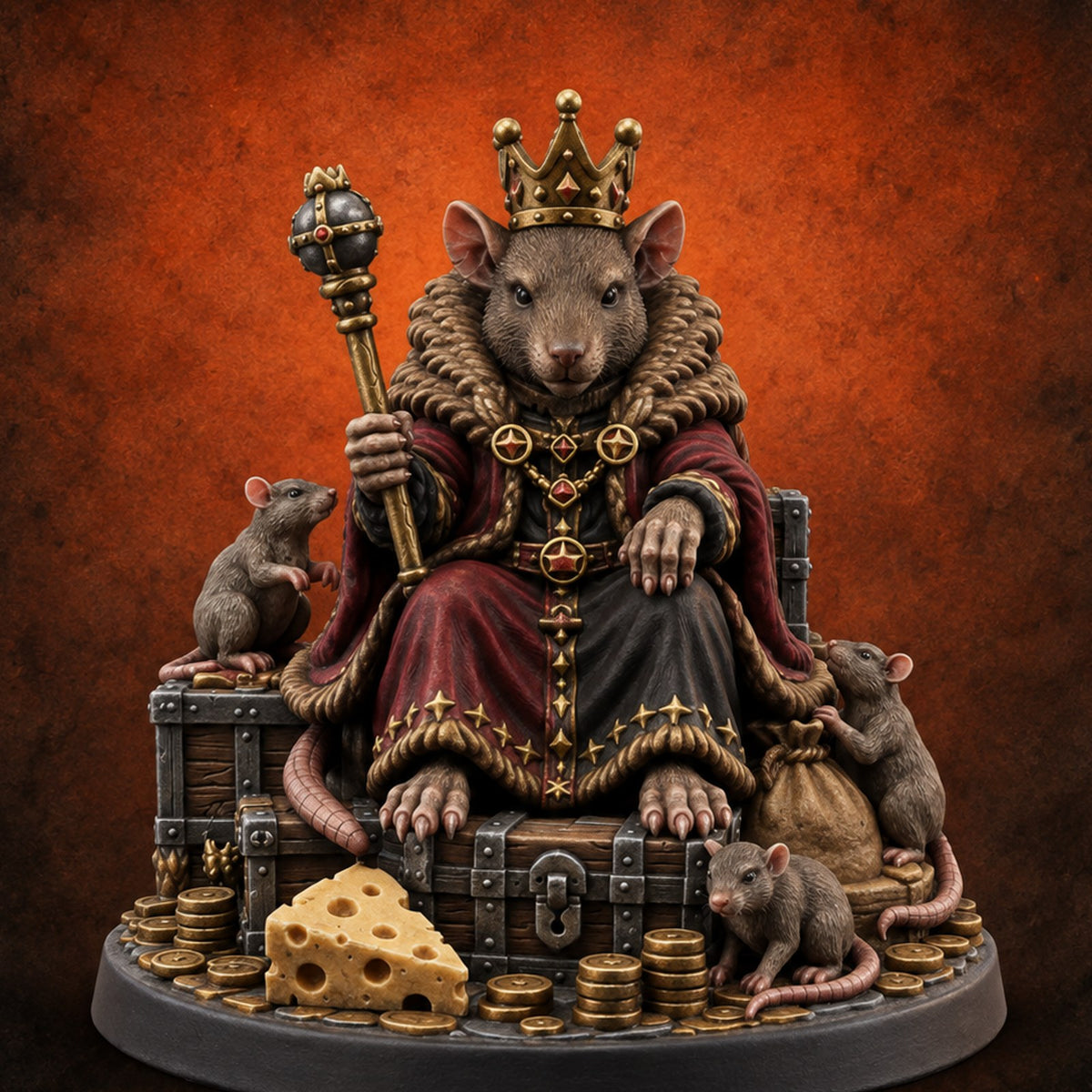 Every Coin Owes Tribute Ratfolk King — painted concept preview (miniature supplied unpainted)