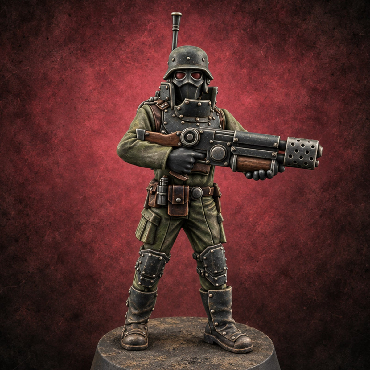 Not Here for Small Talk Human Sci-Fi Soldier F — painted concept preview (miniature supplied unpainted)