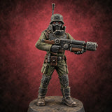 Not Here for Small Talk Human Sci-Fi Soldier F — painted concept preview (miniature supplied unpainted)