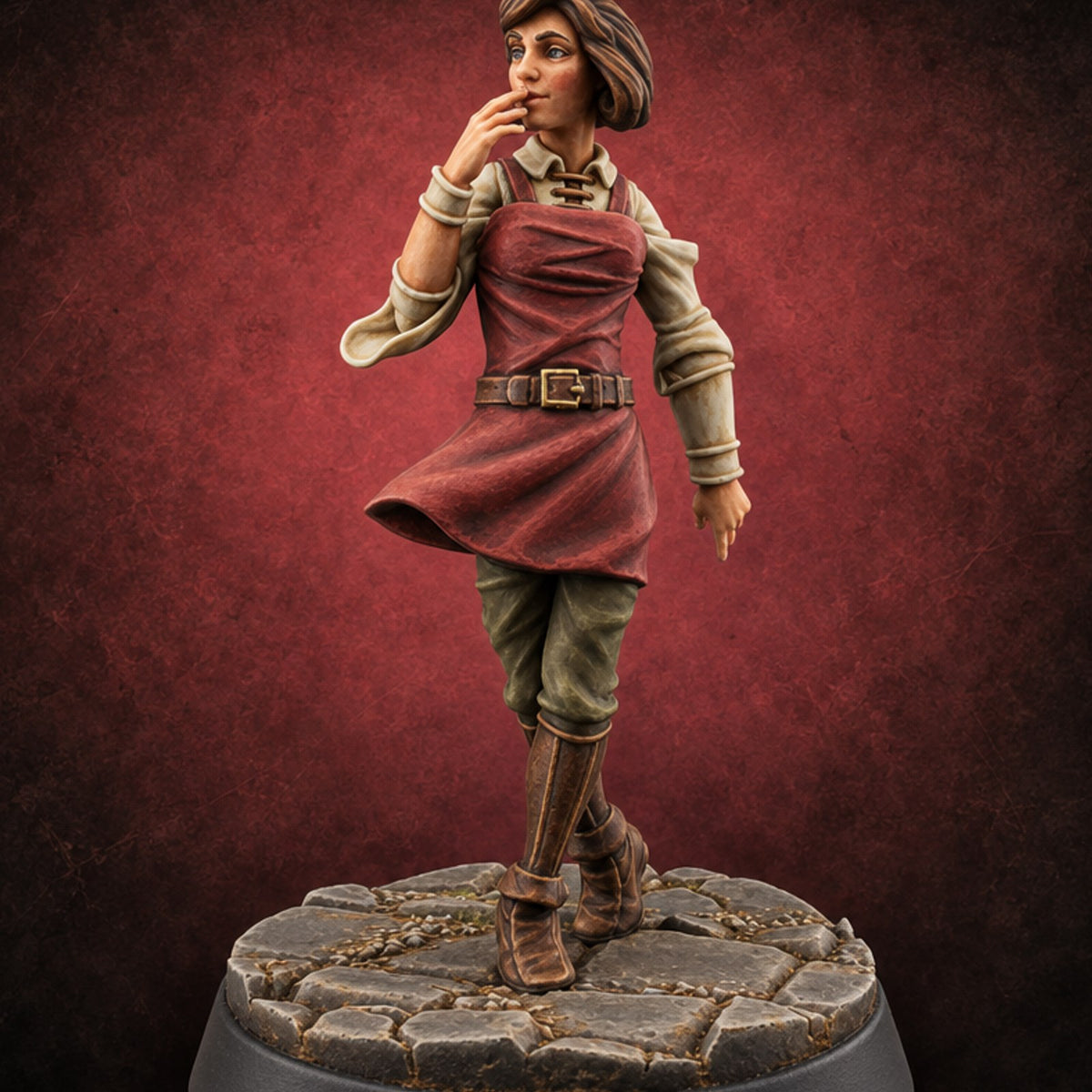 Market Day Crowd Human Townsperson I — painted concept preview (miniature supplied unpainted)