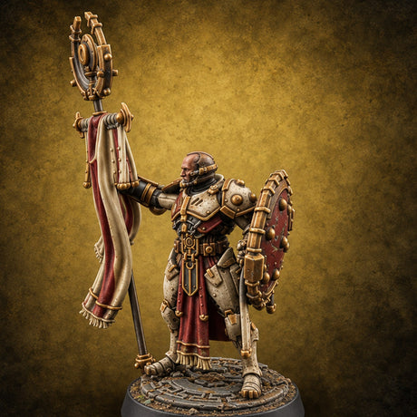 Phalanx Holds Past Sunset Human Hoplite Warrior I — painted concept preview (miniature supplied unpainted)