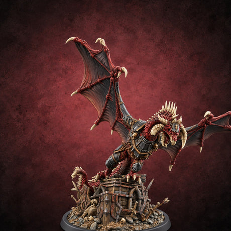 The War Below Looks Small Armoured War Dragon — painted concept preview (miniature supplied unpainted)