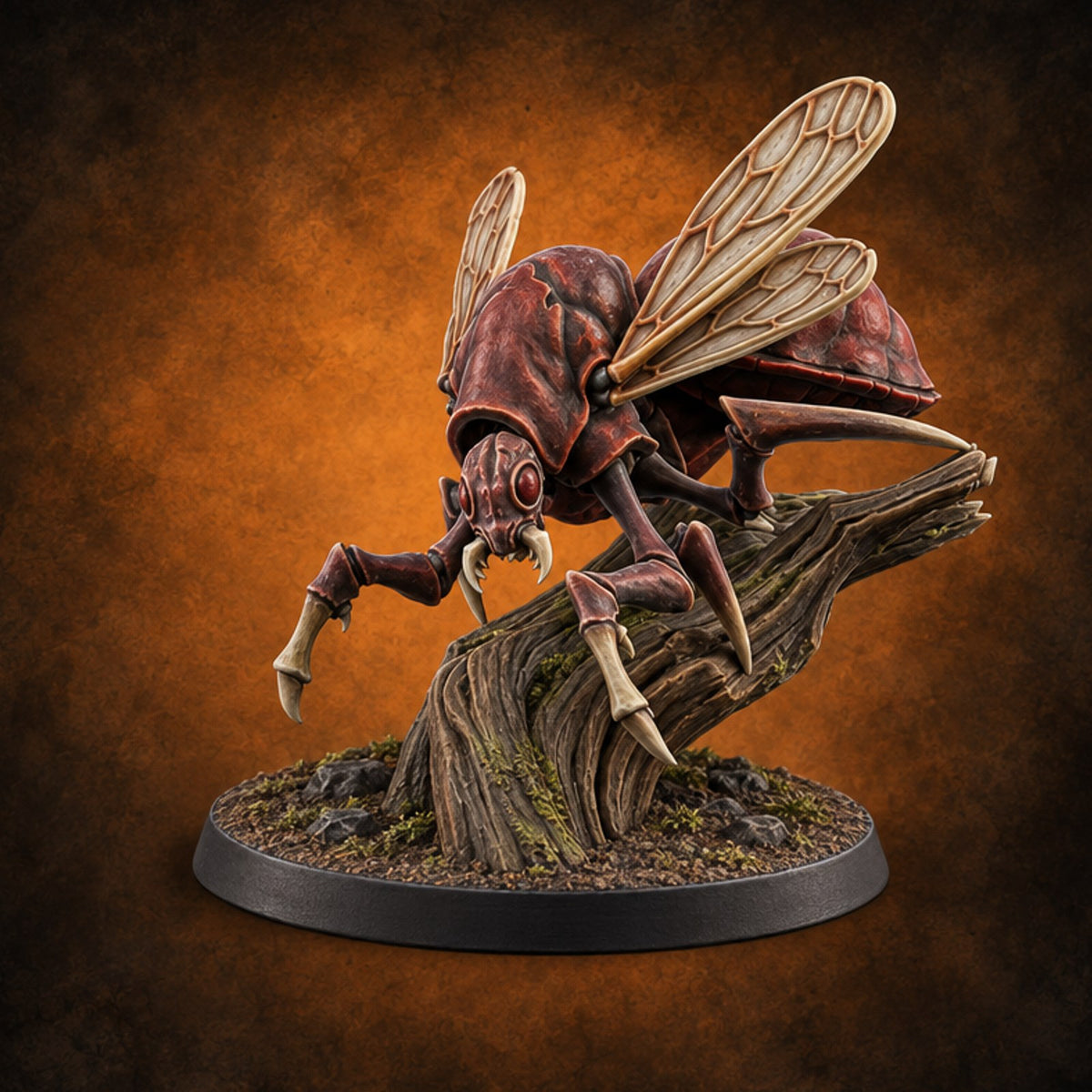 Stinger Out, Claws Up Chasme Winged Insect Demon A — painted concept preview (miniature supplied unpainted)