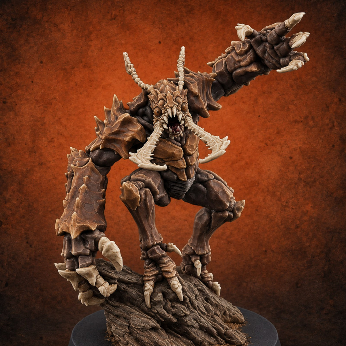Come Out Swinging Umber Hulk B — painted concept preview (miniature supplied unpainted)