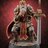 Crowns Heavy, Court Waiting Human King B — painted concept preview (miniature supplied unpainted)