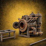 Furnace Door Swung Wide Steampunk Glassblowing Furnace Machine — painted concept preview (terrain supplied unpainted)
