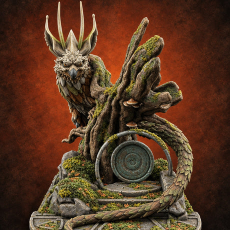 Wardens of the Mossy Threshold Forest Shrine Terrain D — painted concept preview (terrain supplied unpainted)
