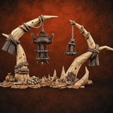 Where the Badlands Grow Teeth Horned Badlands Terrain Piece A — painted concept preview (terrain supplied unpainted)