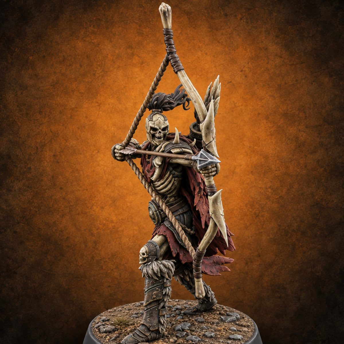 Still Holding Full Draw Skeleton Archer — painted concept preview (miniature supplied unpainted)