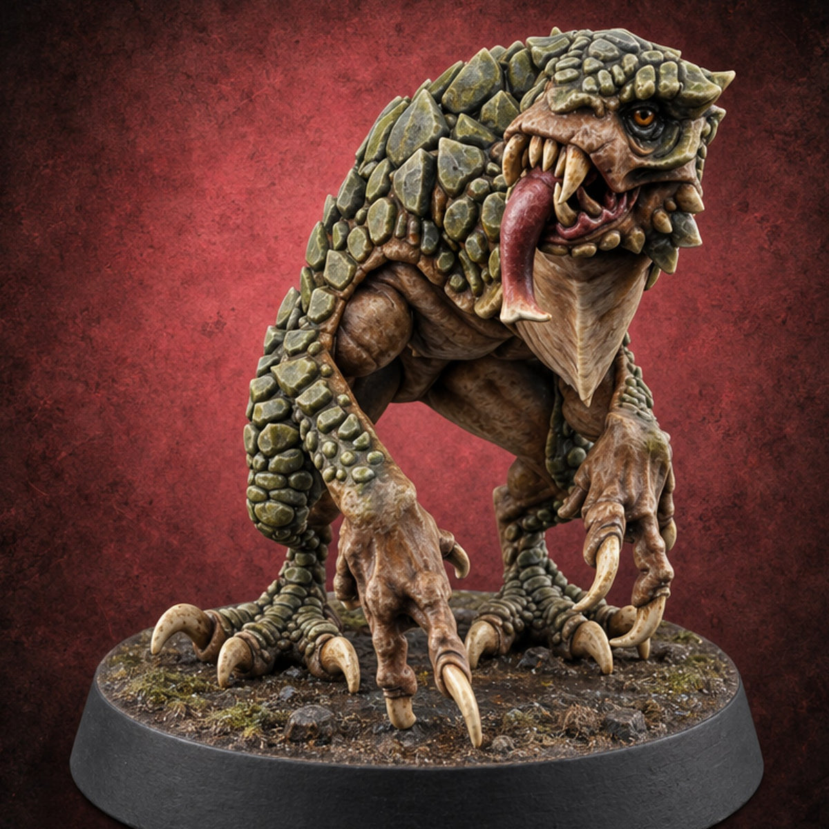 Nobody Touches the Clutch Troglodyte Guard C — painted concept preview (miniature supplied unpainted)