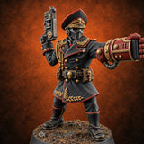 Orders Delivered by Fist Human Masked Officer with Pistol and Power Fist — painted concept preview (miniature supplied unpainted)