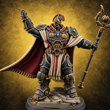 Hollow Faces, Full Quorum Human Battle Mage D — painted concept preview (miniature supplied unpainted)