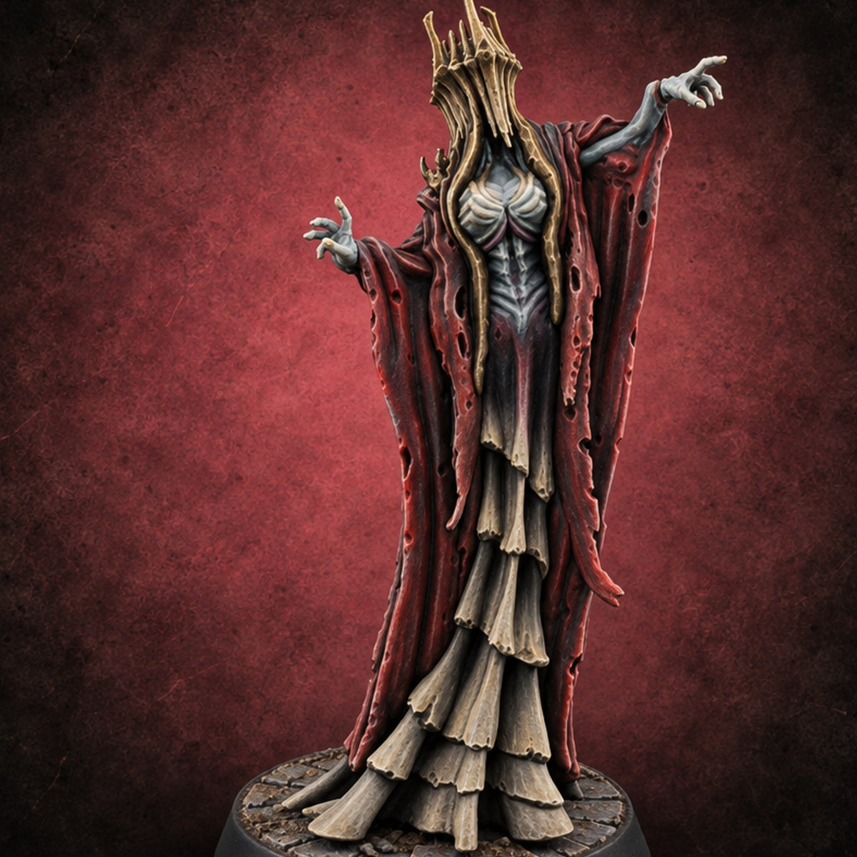 Majesty Gone Sour Wraith Queen A — painted concept preview (miniature supplied unpainted)
