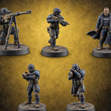 Badge Heavy, Patience Thin Human Sci-Fi Police Officers — painted concept preview (miniature supplied unpainted)