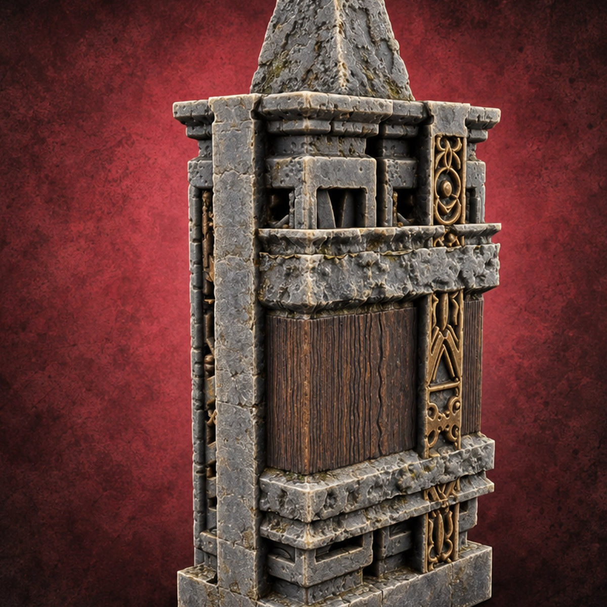 Filigree Fortifications Gothic Ornate Wall or Gate J — painted concept preview (terrain supplied unpainted)