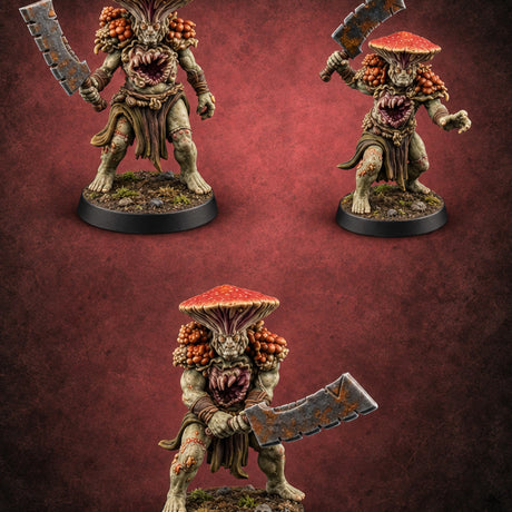 Chest Maw Chewing Over Its Options Myconid Cleaver Warriors — painted concept preview (miniature supplied unpainted)